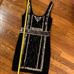 Vintage Black / Gold / Silver Sequin Mini Dress